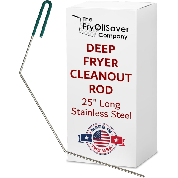 FryOilSaver 25" Deep Fryer Clean Out Drain Declogger Rod