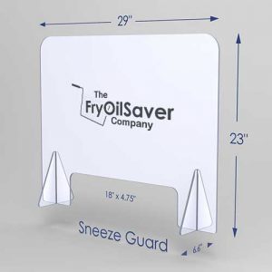 Transparent Portable Acrylic Sneeze Guard for Counters - 23 x 29"