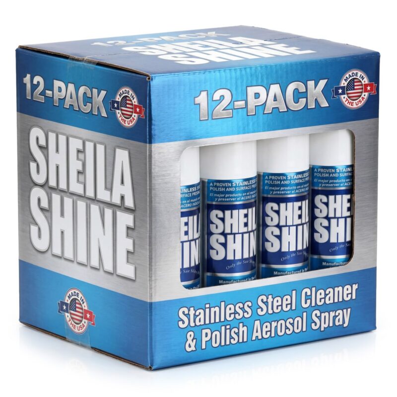Sheila Shine Stainless Steel Cleaner & Polish - Case of 12x 10 oz Aerosol