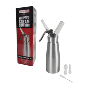 Chef Master 90076 Professional Whipped Cream Dispenser - Aluminum 0.5 Liter