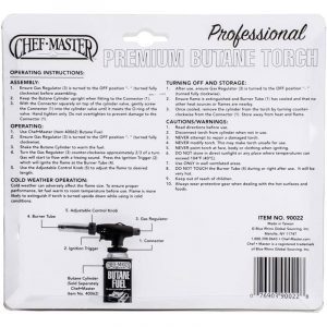 Chef Master 90022 Chefs Torch Instructions
