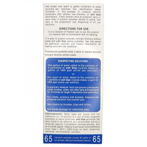 Unit Blue Disinfectant Directions for Use
