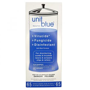Unit Blue Disinfectant for combs and brushes