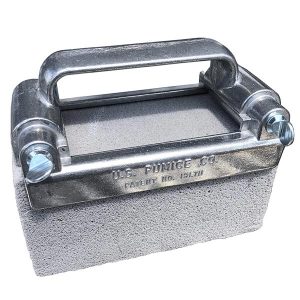 Pumice grill cleaner brick and holder combo