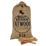 Billy Buckskin Fatwood Fire Starters – 8lb Burlap Bag