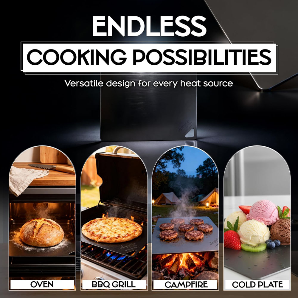 Doppio Living Pre-Seasoned Pizza Steel