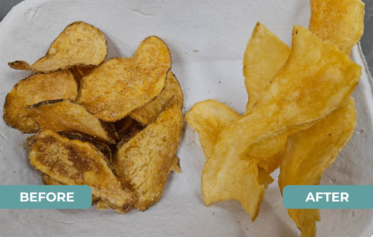 MirOil FryPowder Before and After Results