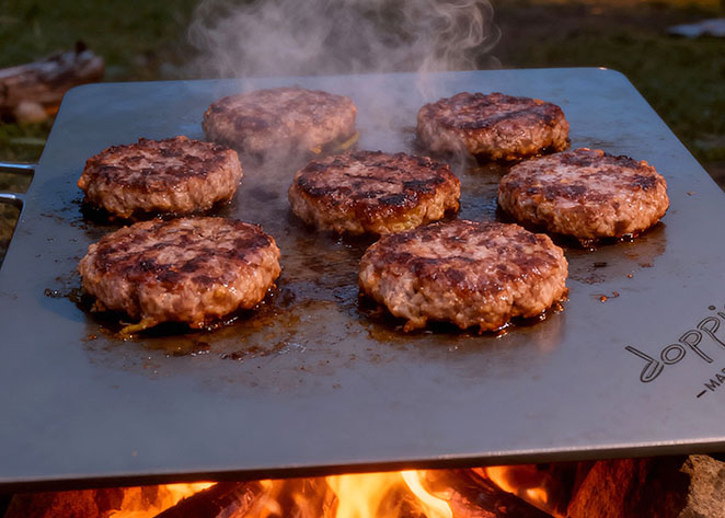 Pizza Steel for burger patties