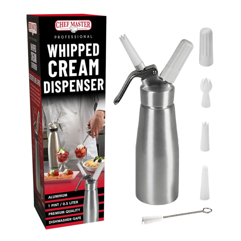 Chef Master 90076 Aluminum Whipped Cream Dispenser