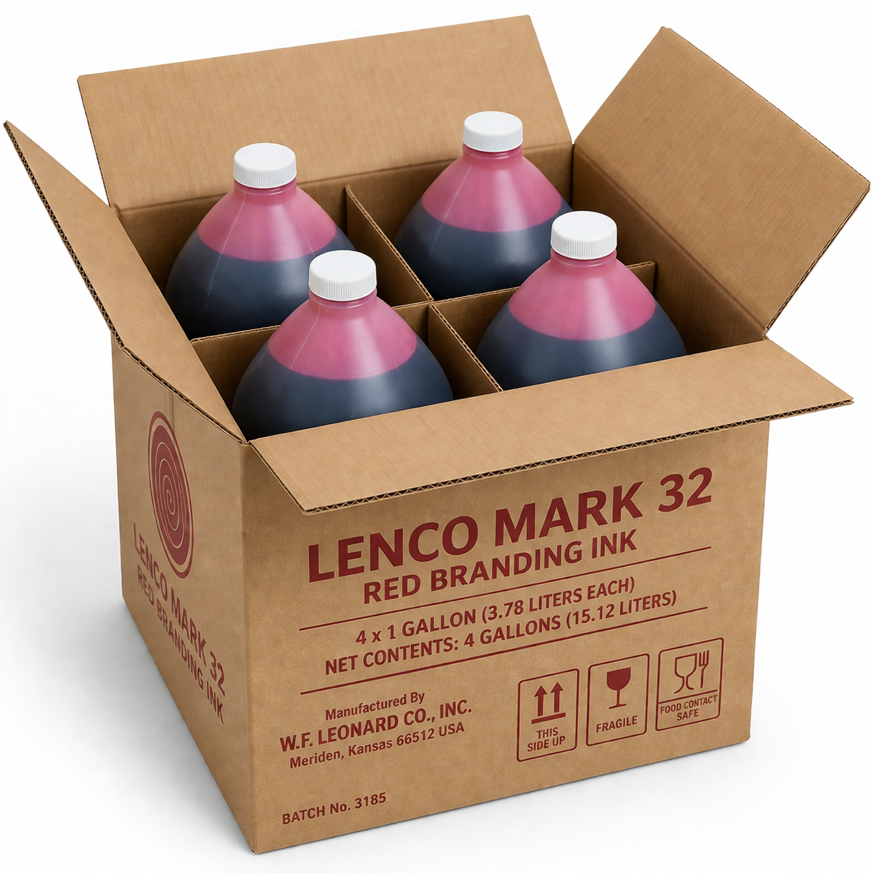 Lenco Mark 32 Branding Ink 47H Red - 4 x 1 Gallons