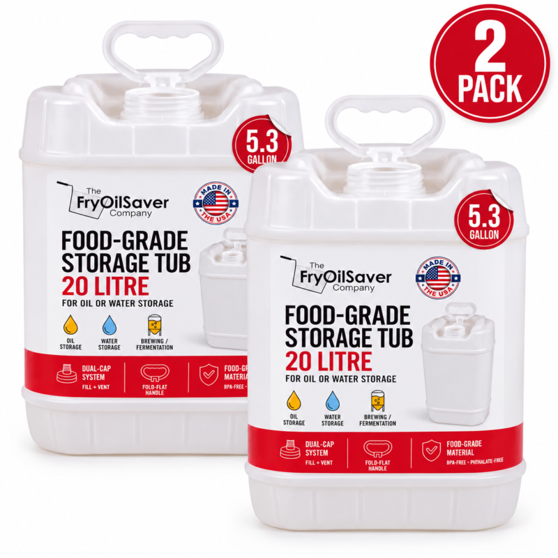 2-Pack 20L Food-Grade Storage Tub